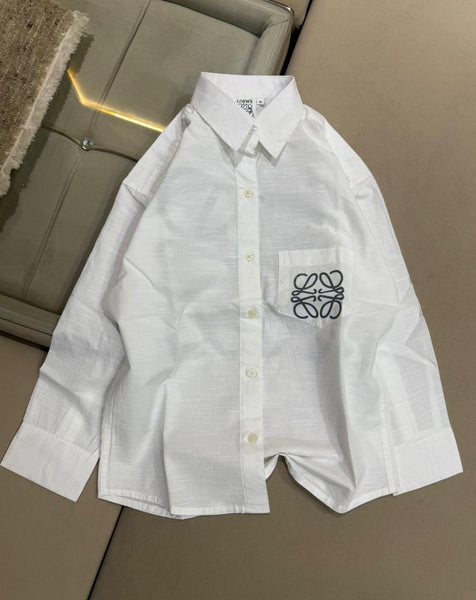 Women's Anagram Logo  Shirt Premium Casual Button-Down Top