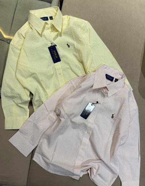 Women's Premium Pastel Striped  Shirt  Smart Casual Shirt