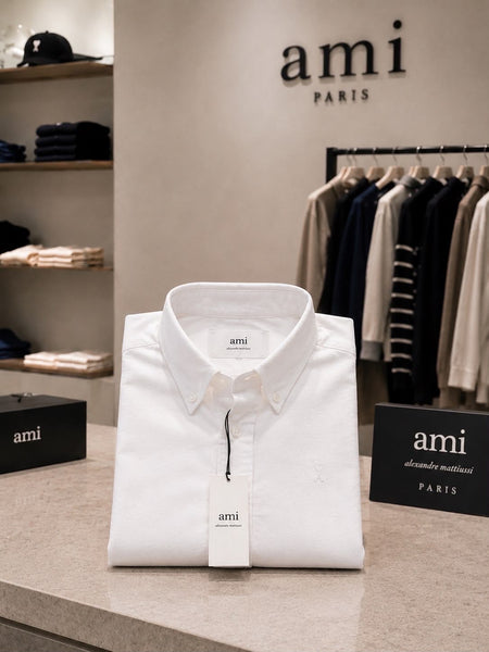 Luxury White Regular Fit  Full Sleeve Branded  Shirt For Men