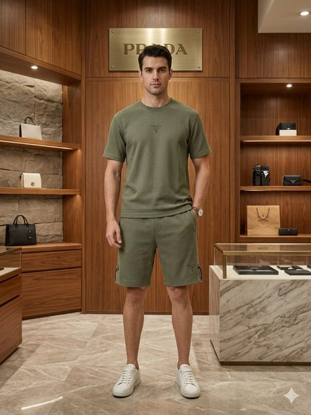 Green Premium Co-Ord T-Shirt & Shorts Set