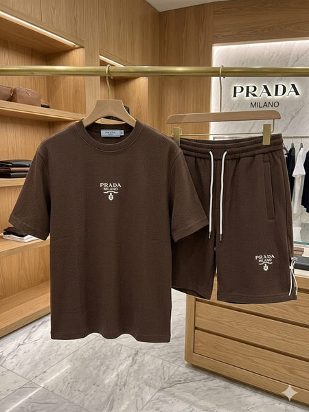 Luxury Brown  Co-Ord T-Shirt & Shorts Set