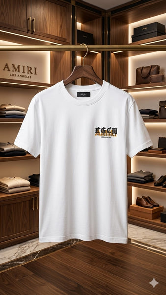 Premium White Graphic T-Shirt – Luxury Casual Cotton Tee for Men