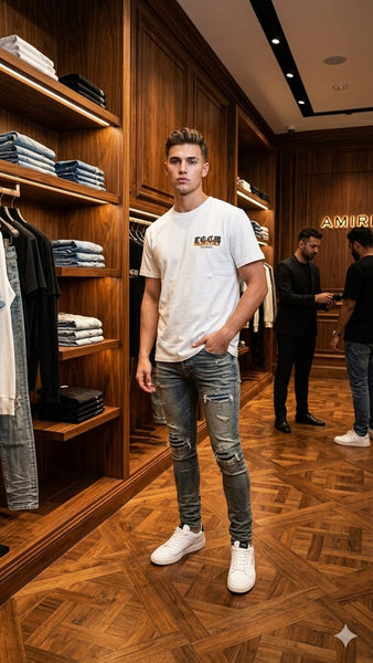 Premium White Graphic T-Shirt – Luxury Casual Cotton Tee for Men