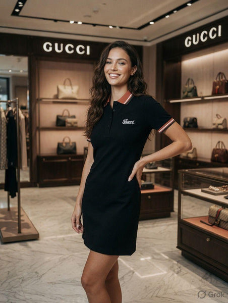 Women's Premium Polo T-Shirt Dress  Elegant Casual Mini Dress
