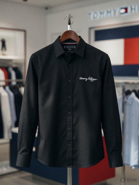 Women’s Luxury Black Button-Down Fashion Shirt