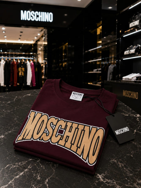 Luxury Elegant Maroon Patch Logo T-Shirt for Men