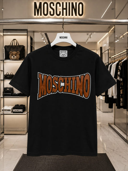 Premium Streetwear Black Crew Neck Patched  Logo  T-Shirt