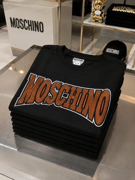 Premium Streetwear Black Crew Neck Patched  Logo  T-Shirt