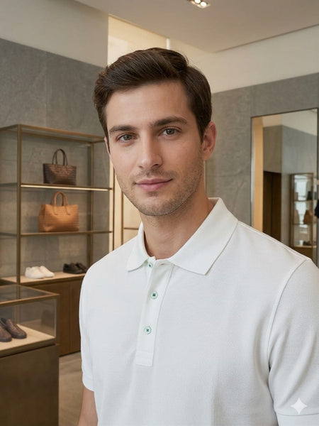 Designer White Polo T-Shirt – Timeless Luxury Collection