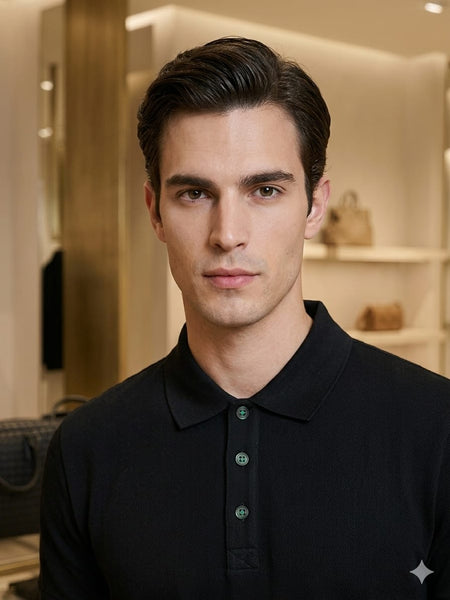 Luxury Minimalist Polo Shirt Black Edition