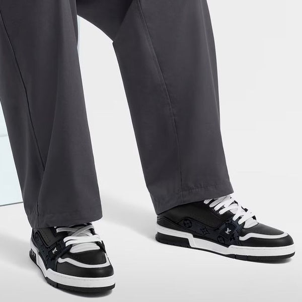 Premium Branded  Trainer Sneaker  Black & White Luxury Edition