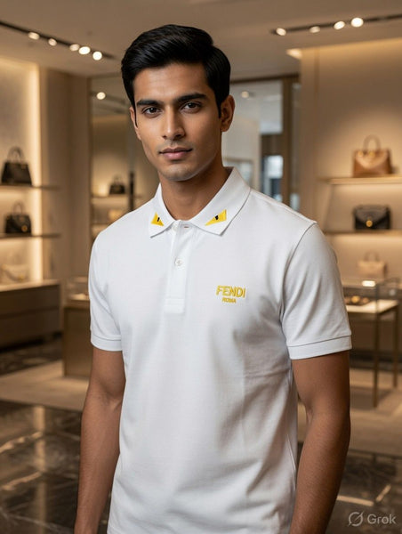 Premium White Polo T-Shirt – Elegant Luxury Casual Wear