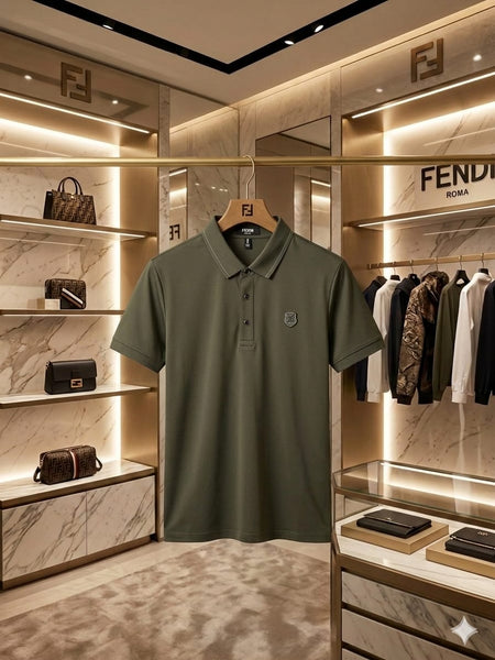 Olive Green Polo T-Shirt – Modern Luxury Everyday Essential