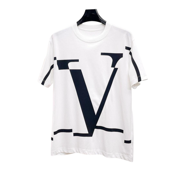 Bold and Creative: Irregular Printed V Logo Shirt