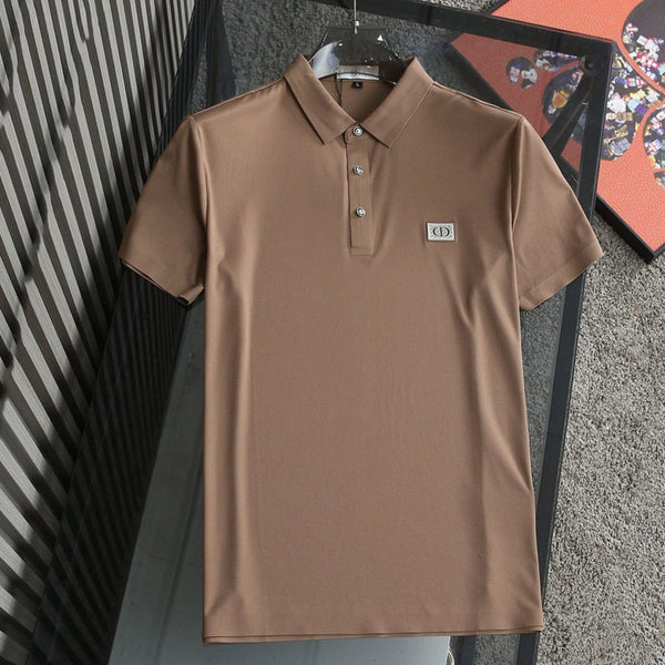 Imported Signature Style: Patched Logo Polo T-Shirt