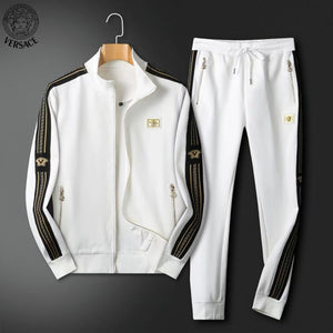 Luxury  Regular Fit White Track Set