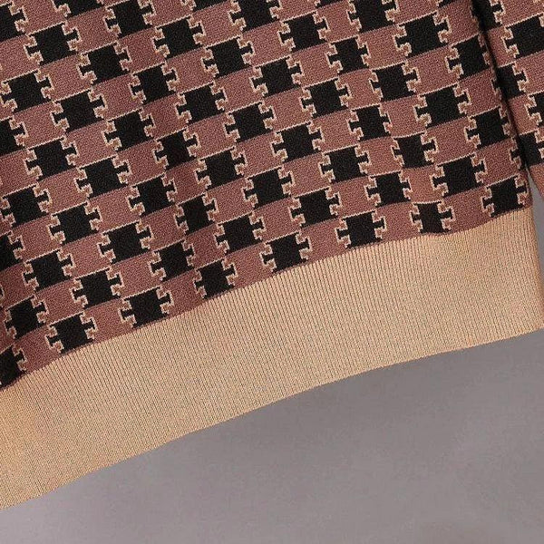 Imported Round Knit Logo Sweater