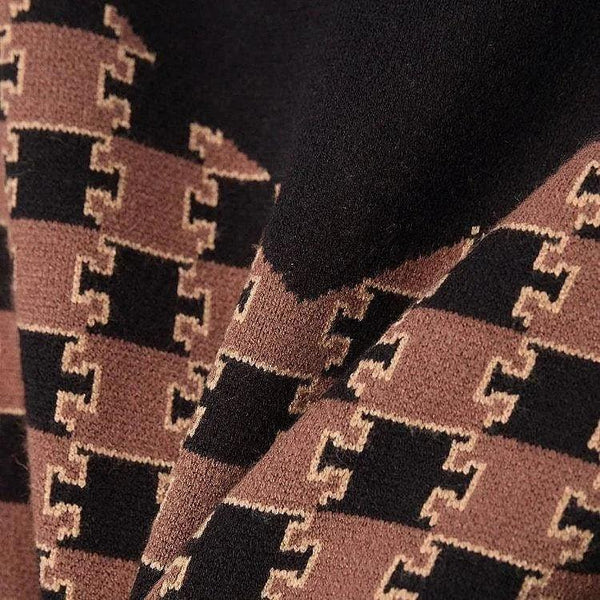 Imported Round Knit Logo Sweater