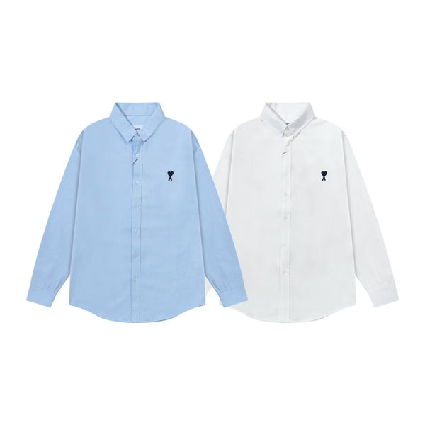 Premium  Button-Down Collar Logo-Embroidered  Shirt