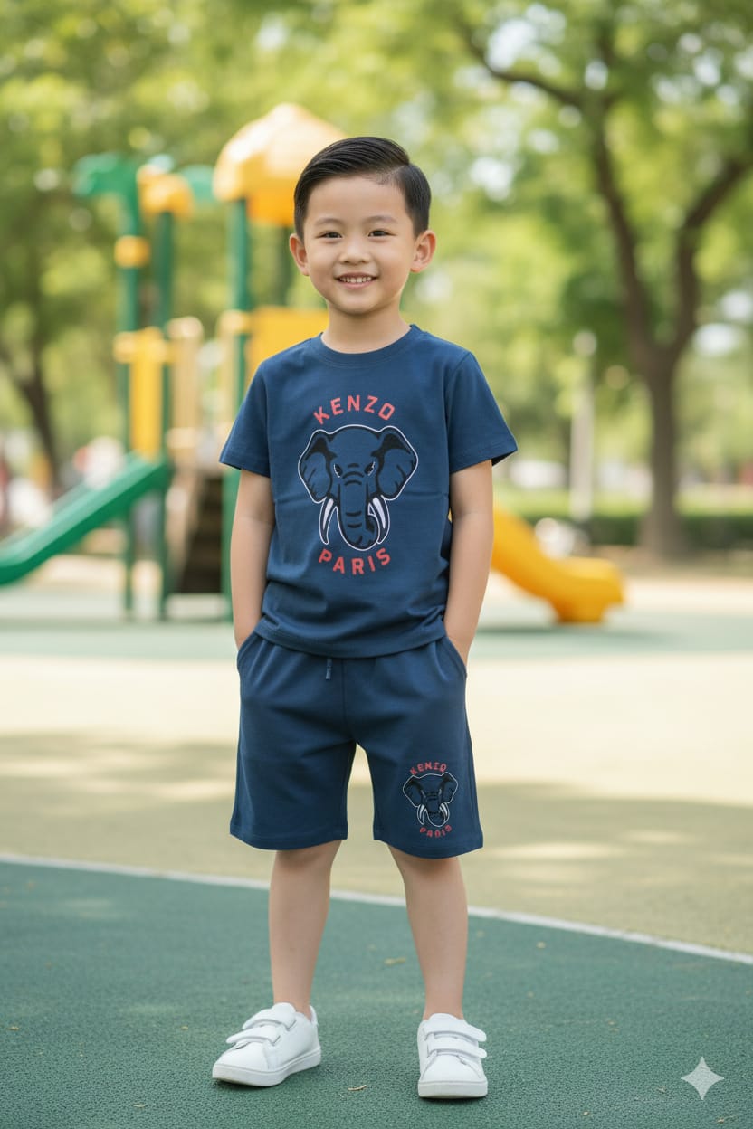 Premium Printed  Logo Coordinate  Kid Set