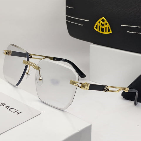 Luxury Rimless Eyeglasses – Black Edition Frame