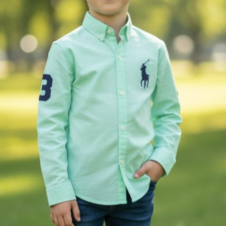 Premium Big Pony Kids' Full-Sleeve Shirts  Classic Iconic Style for Boys