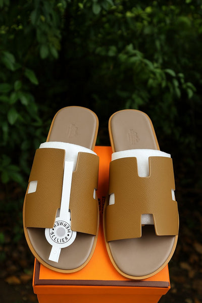 Premium  Oran Sandals  Classic H-Cut Leather Slides