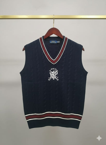 Men Classic Cable Knit Sleeveless Sweater