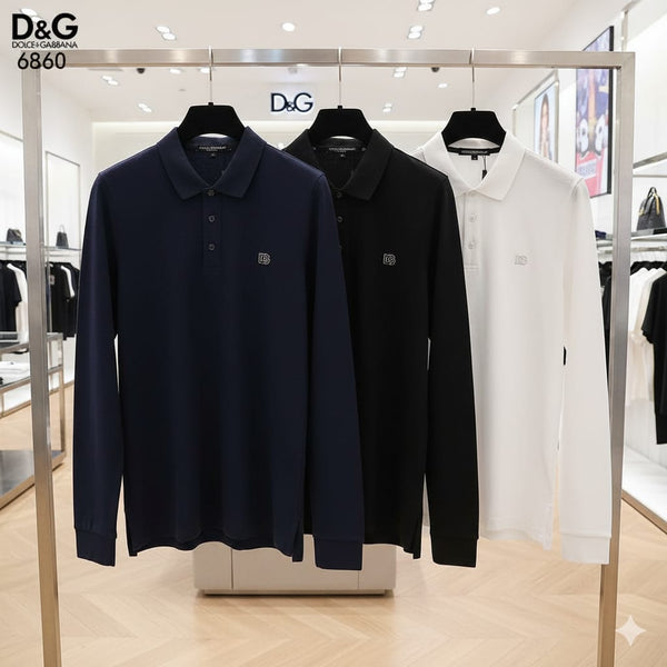 Premium  Long-Sleeve Polo Shirt