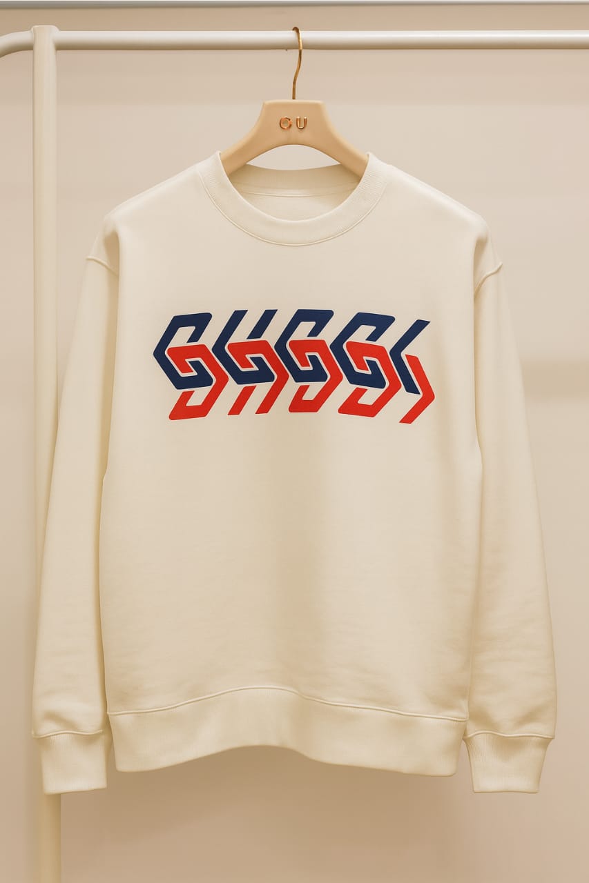 Latest mirror Logo Print Pullover