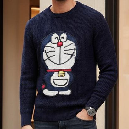 Imported Patched Famous Carton Character Pullover