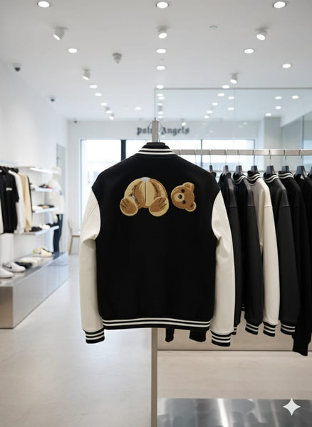 Premium Black & White Varsity Jacket – Street Luxe Edition