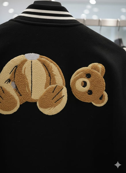 Premium Black & White Varsity Jacket – Street Luxe Edition