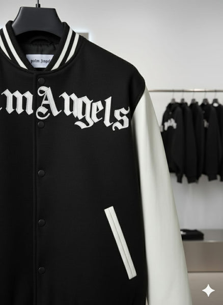 Premium Black & White Varsity Jacket – Street Luxe Edition