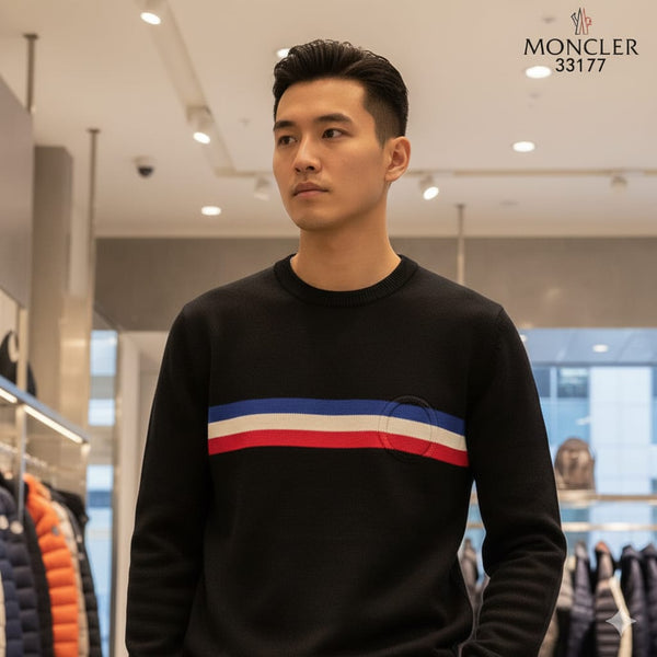 Latest Multi-Color Strip Crew Neck Pullover