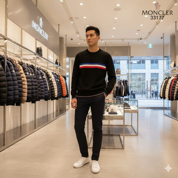 Latest Multi-Color Strip Crew Neck Pullover