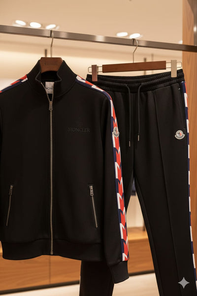 Black  Monogram Print Imported Premium Tracksuit