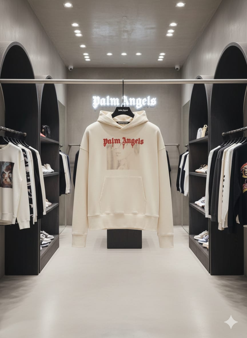 Men Premium Beige Portrait Pencil Hoodie