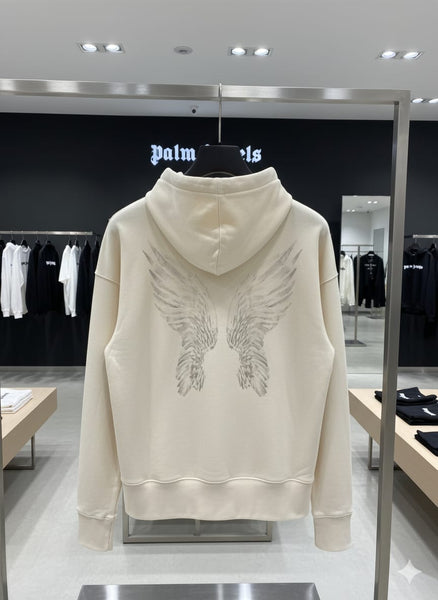 Men Premium Beige Portrait Pencil Hoodie