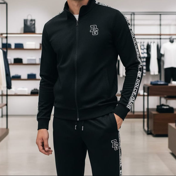 Premium Black Logo Track Suit Stylish & Comfortable