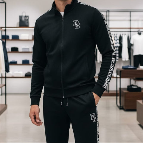 Premium Black Logo Track Suit Stylish & Comfortable