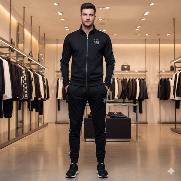 Premium Black Logo Track Suit Stylish & Comfortable