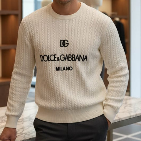 Premium Crew-Neck cable-Knit Jumper