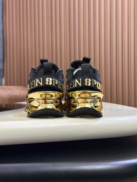 Luxury Black & Gold Men’s Sneakers Bold Designer Sports Shoes