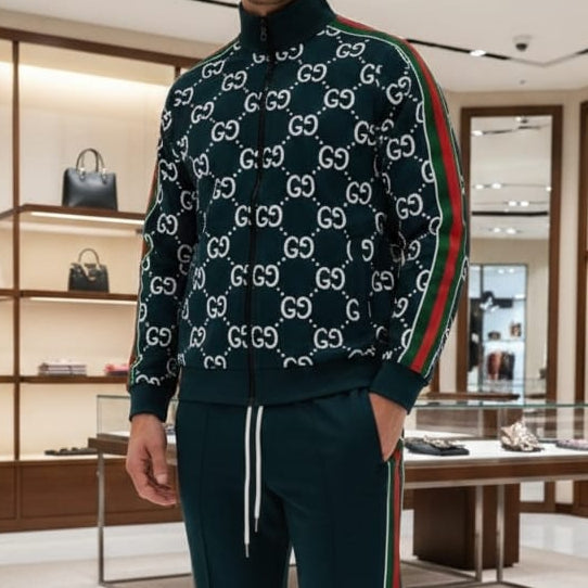 Luxury Monogram Track Suit Set  Premium Designer Style