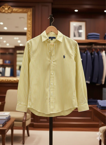 Women’s Premium Striped Shirt  Elegant Full-Sleeve Classic Fit Top