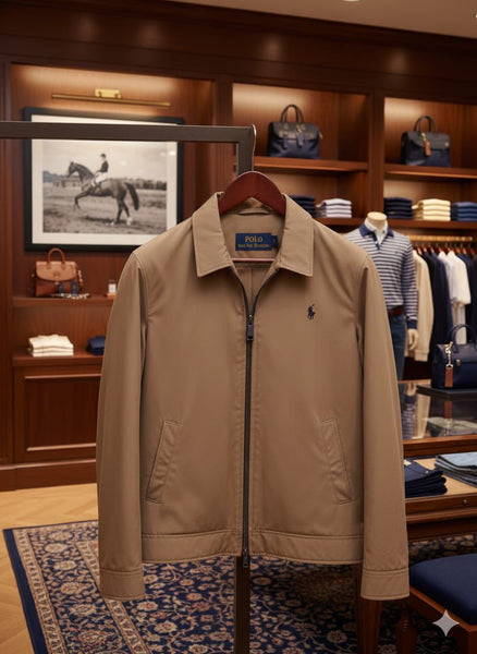 Branded Premium Zip-Up Brown Jacket