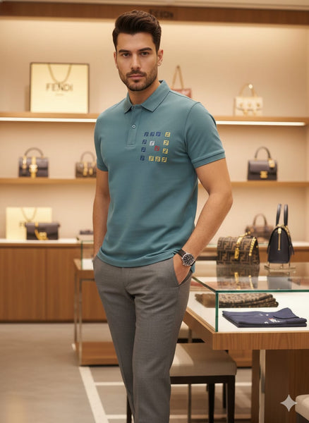 Premium Square Embroidered Logo Polo T-shirt