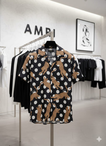 Premium Leopard Polka Dots Bowling Shirt
