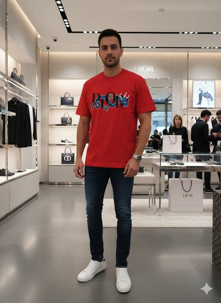 Imported Dragon Print Designer Oversized T-Shirt
